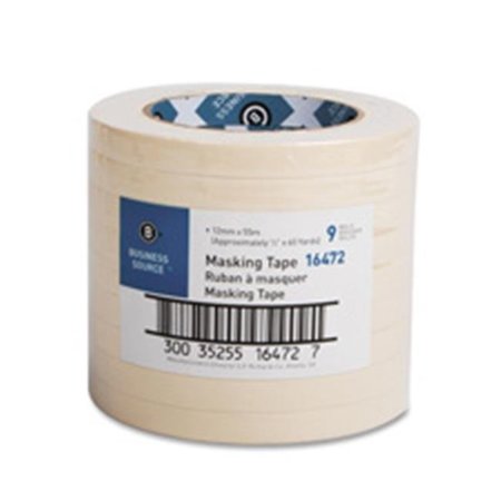 BUSINESS SOURCE Business Source BSN16461 Masking Tape- 3in. Core- 1in.x60 Yards- Tan BSN16461